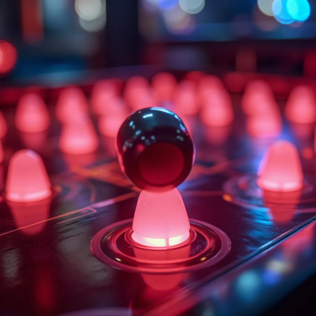 Close-up of a Plinko puck dropping